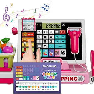 Children's Shopping Cash Register Toy Supermarket Set Simulation Food Calculation Cash Register Cross-dressing Toy Boy Girl Gift