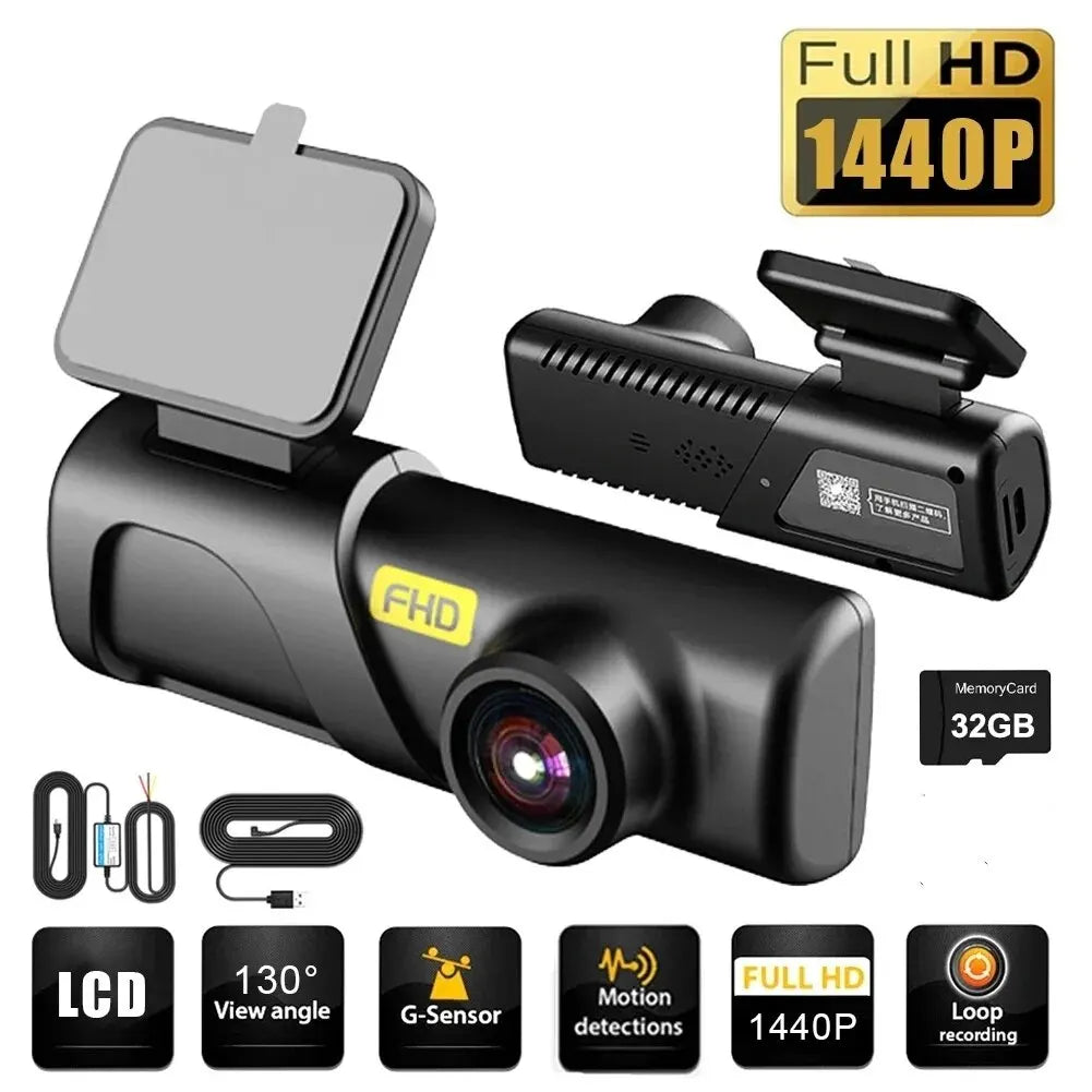 2k 1440P HD WiFi Dash Cam for Car DVR Camera Video Recorder Auto Night Vision WDR Voice Control Wireless 24H Parking Mode