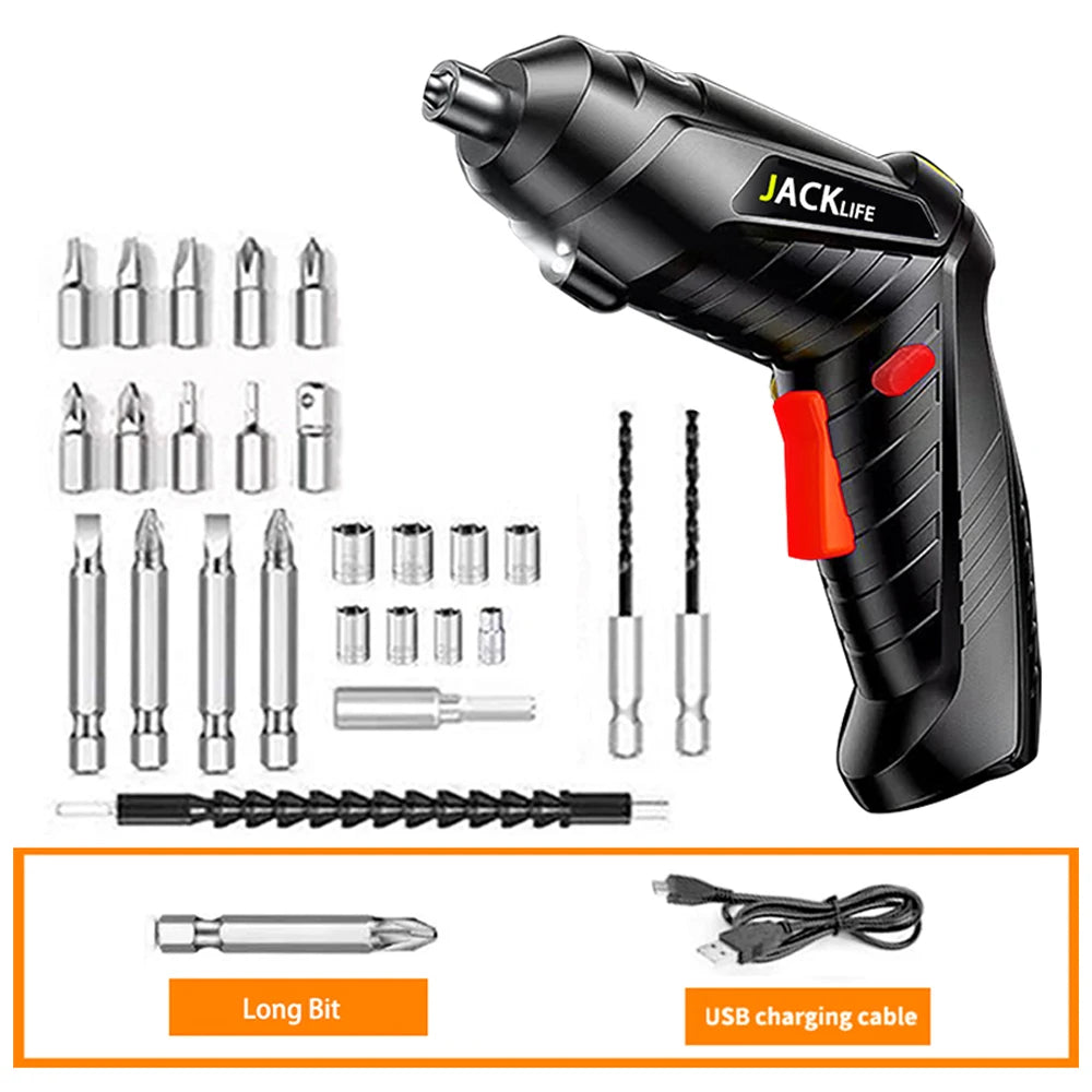 Electric Screwdriver Battery Rechargeable Cordless Screwdriver Powerful Impact Wireless Screwdriver Drill Electric Screw Driver