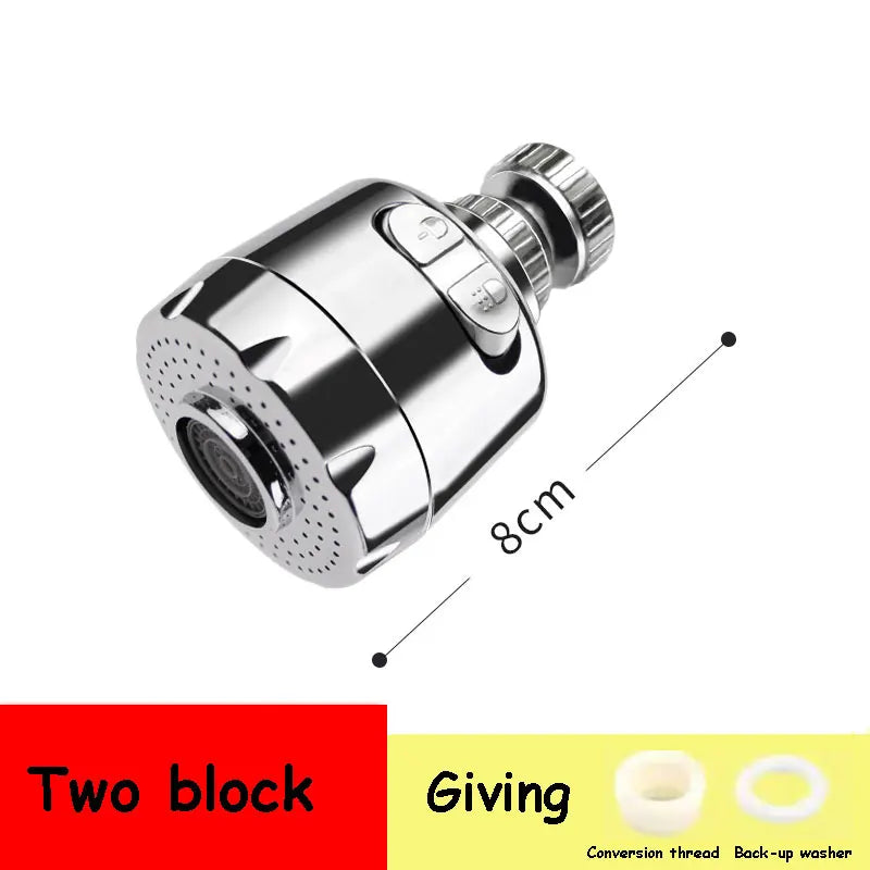 Faucet Adapter Aerator 3 Modes 360 Rotatable Bubbler High Pressure Faucet Filter Extender Water Saving Tap Nozzle Kitchen Gadget