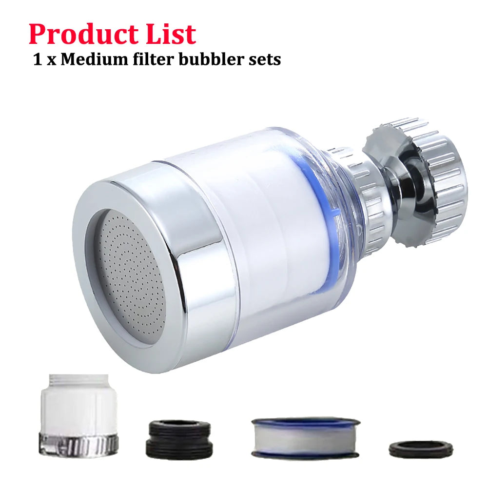 Faucet Filter Element Bubbler Water Filter Purifier For Bathroom Shower PP Cotton Remove Chlorine Heavy Metal For Kitchen Faucet