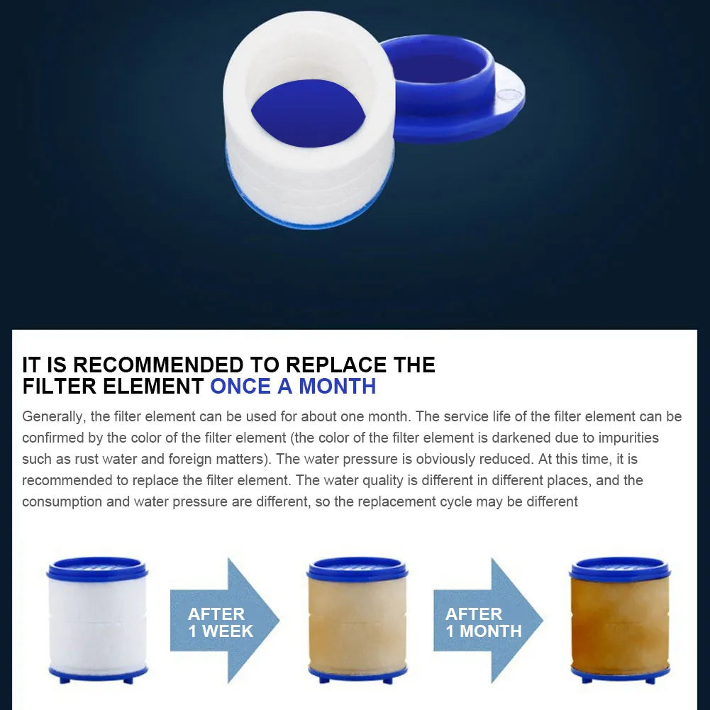 Faucet Filter Element Bubbler Water Filter Purifier For Bathroom Shower PP Cotton Remove Chlorine Heavy Metal For Kitchen Faucet