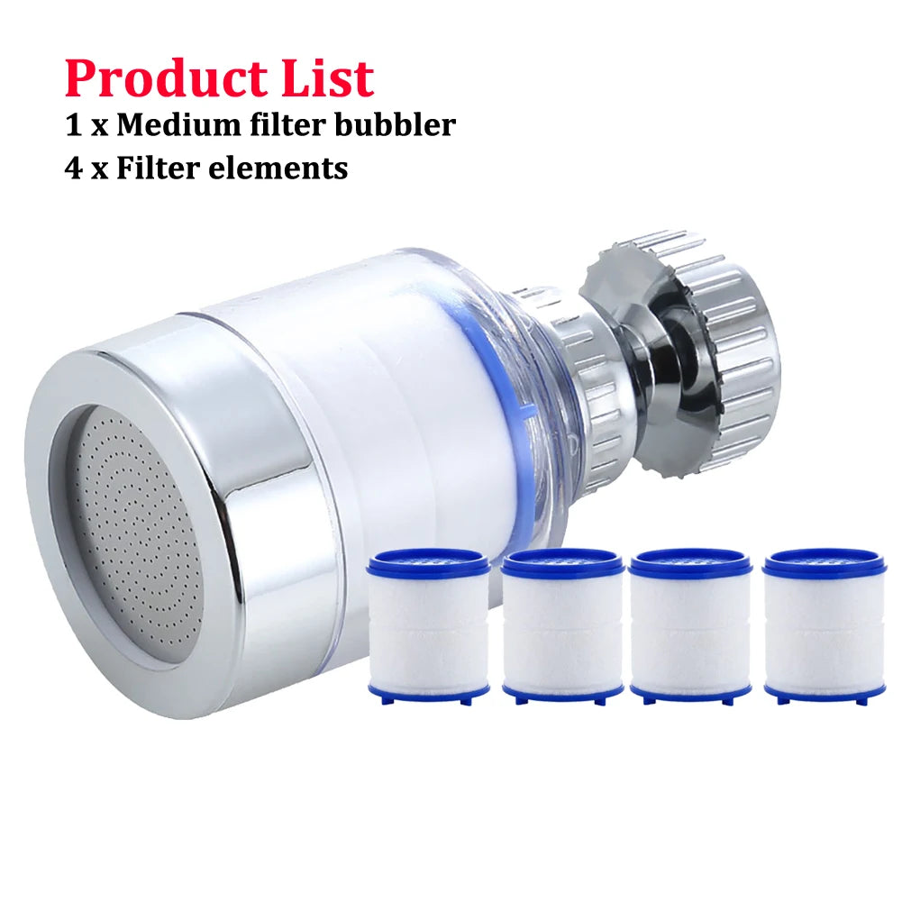 Faucet Filter Element Bubbler Water Filter Purifier For Bathroom Shower PP Cotton Remove Chlorine Heavy Metal For Kitchen Faucet