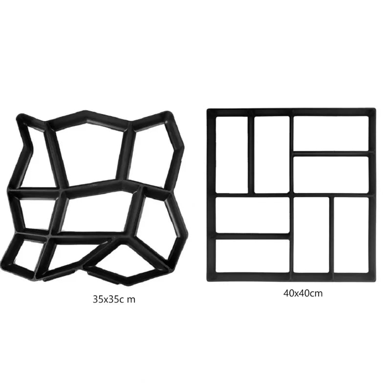 Garden Path Maker Mold Plastic DIY Garden Mold Manually Paving Cement Brick Stone Road Concrete Mould Reusable Manually Paving