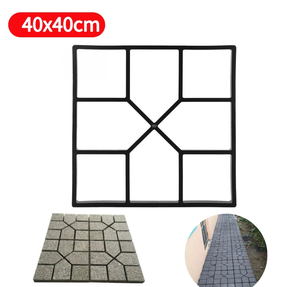 Garden Path Maker Mold Plastic DIY Garden Mold Manually Paving Cement Brick Stone Road Concrete Mould Reusable Manually Paving