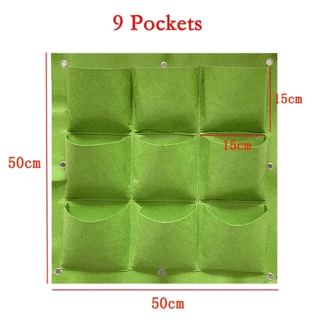 Green Plant Growing Bag Big Size Pockets Planter Vertical Garden Vegetable Living Growing Bags Flowers Supply Garden Planter Bag