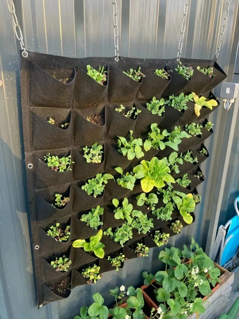 Green Plant Growing Bag Big Size Pockets Planter Vertical Garden Vegetable Living Growing Bags Flowers Supply Garden Planter Bag