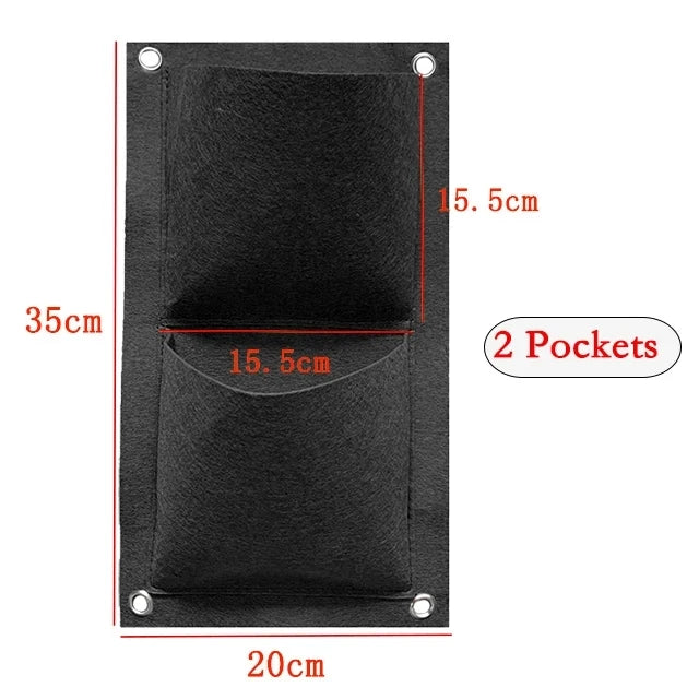 Green Plant Growing Bag Big Size Pockets Planter Vertical Garden Vegetable Living Growing Bags Flowers Supply Garden Planter Bag