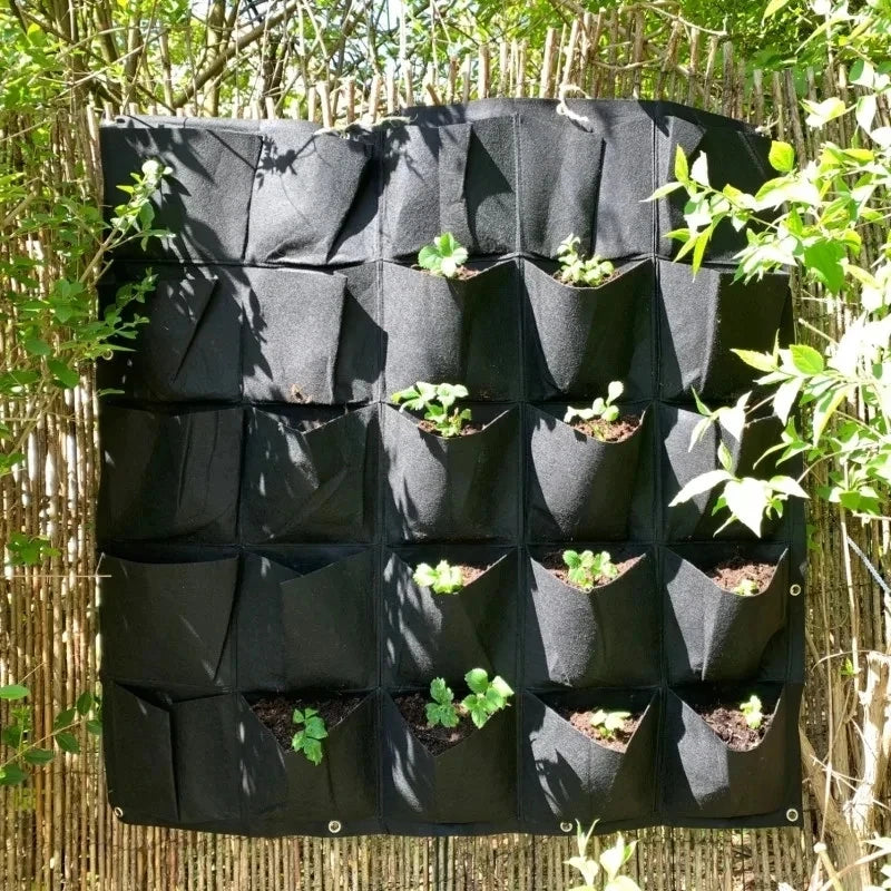 Green Plant Growing Bag Big Size Pockets Planter Vertical Garden Vegetable Living Growing Bags Flowers Supply Garden Planter Bag