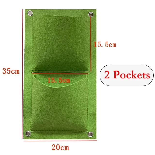 Green Plant Growing Bag Big Size Pockets Planter Vertical Garden Vegetable Living Growing Bags Flowers Supply Garden Planter Bag