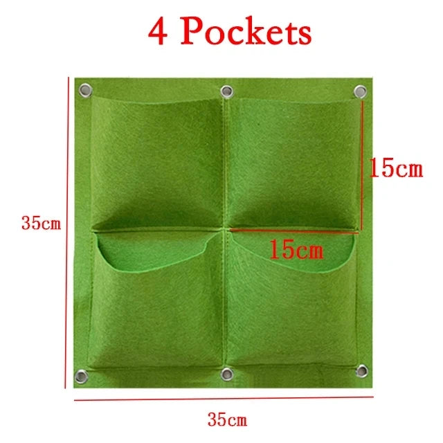 Green Plant Growing Bag Big Size Pockets Planter Vertical Garden Vegetable Living Growing Bags Flowers Supply Garden Planter Bag