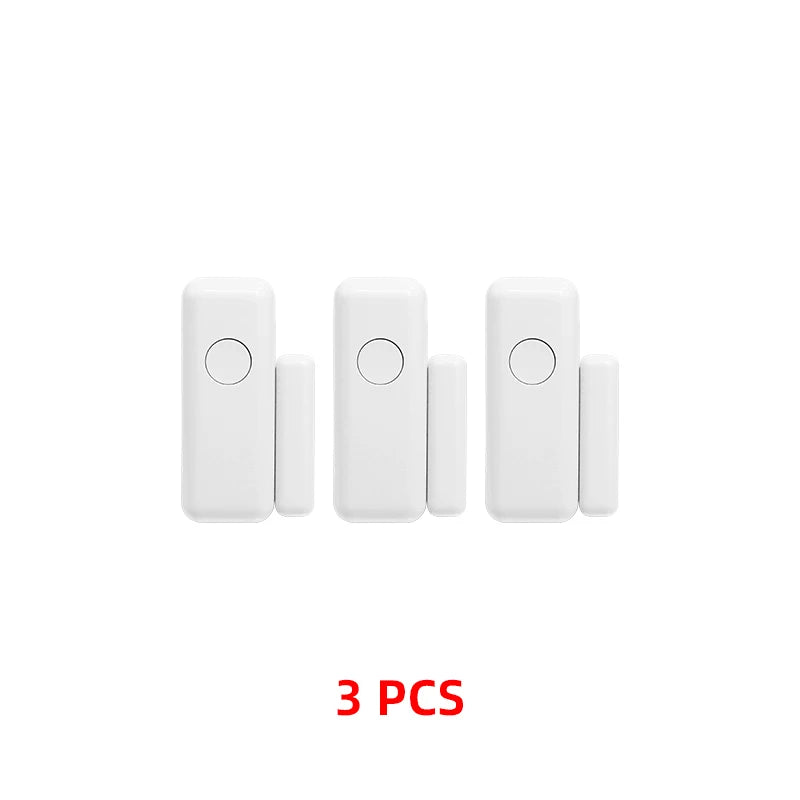 HIVA Wireless Magnetic Door & Window Sensor EV1527 Coding Mode RF 433MHz for Home Security Alarm System Home Burglar Alarm Kits