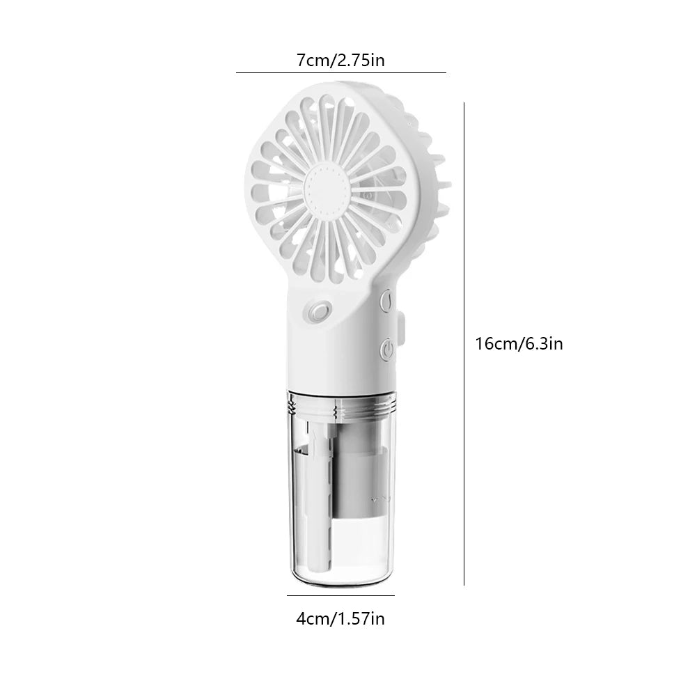 Handheld Mini Air Conditioner USB Rechargeable Portable Humidifier Mist Cooler Cooling Spray Humidifier Fan for Home/Office/Dorm