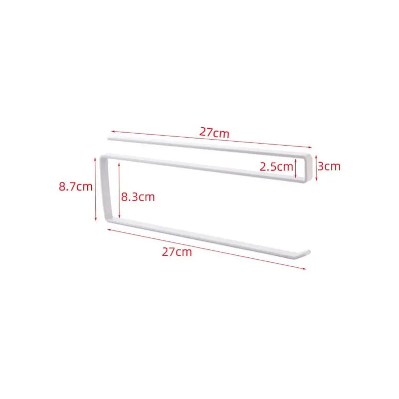 Hanging Paper Towel Holder Cabinet Under Storage Paper Towel Roll Holder No Punching Cling Film Storage Rack Kitchen Supplies