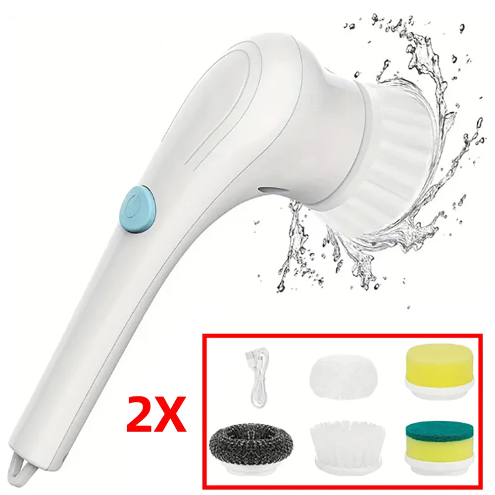 Kitchen Appliances Electric Scrubber Useful Things for Home Cleaning Products Rotary Brush Cleaning Supplies Bathroom Sink Spin