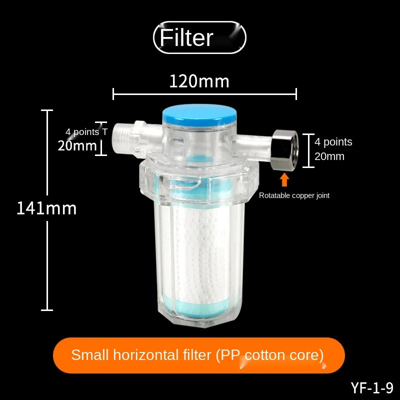Kitchen Faucet Filter Horizontal Household Tap Water Front Water Filter Water Heater Toilet Angle Valve Water Purifier