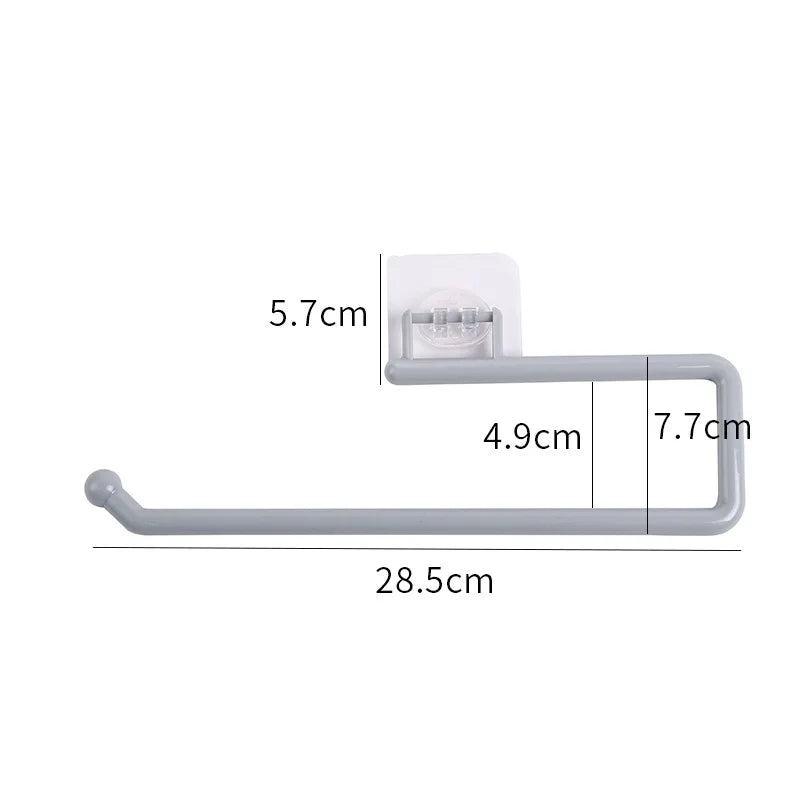 Kitchen Paper Roll Holder Bathroom Toilet Pape Storage Rack Towel Rack Cabinet Rag Hanging Holder Self-adhesive Kitchen Hook