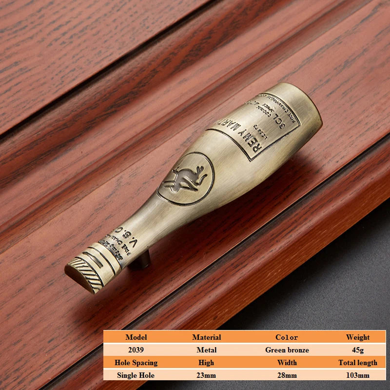 LSTABAN European Antique Door Handle Drawer Zinc Alloy Simple Wardrobe Furniture Accessories Ancient Green Cabinet Handle