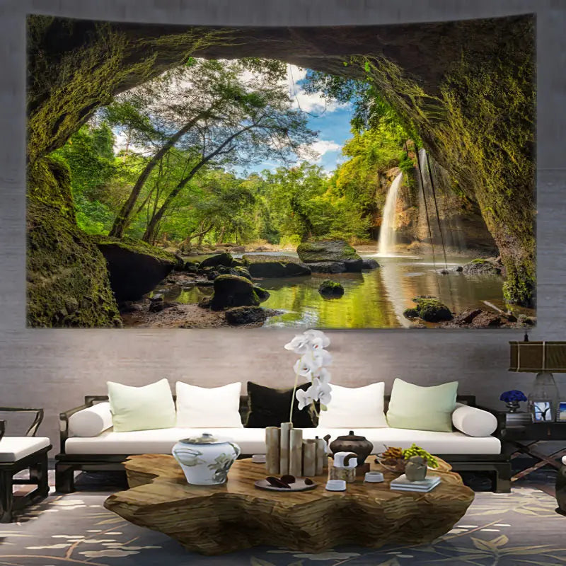 Landscap Tapestry Tapices Room Wall Art Home House Hogar Bedroom Masion Jardim Aesthetic Decor For 2023 Tapiz Y2k Arazzi Hanging