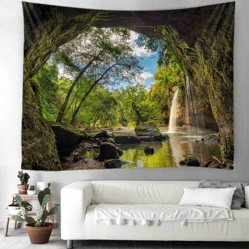 Landscap Tapestry Tapices Room Wall Art Home House Hogar Bedroom Masion Jardim Aesthetic Decor For 2023 Tapiz Y2k Arazzi Hanging