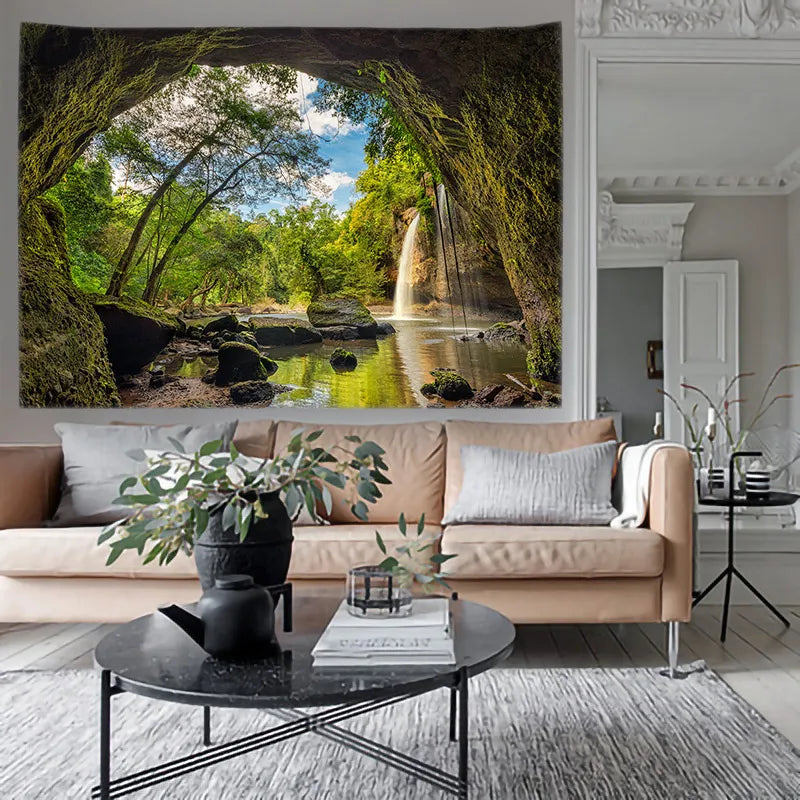 Landscap Tapestry Tapices Room Wall Art Home House Hogar Bedroom Masion Jardim Aesthetic Decor For 2023 Tapiz Y2k Arazzi Hanging