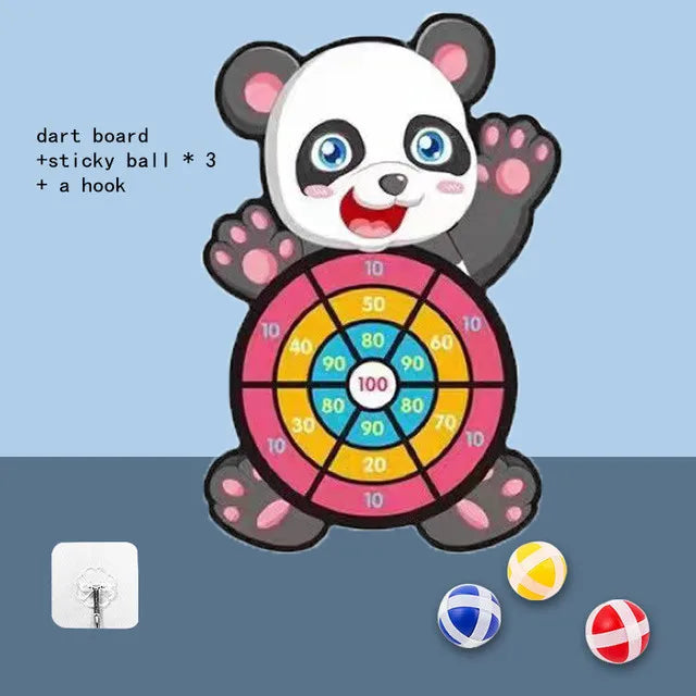 Montessori Throw Sport Slingshot Target Sticky Ball Dartboard Games Educational for Kids Indoor Sports Toy Sticky Ball Slingshot