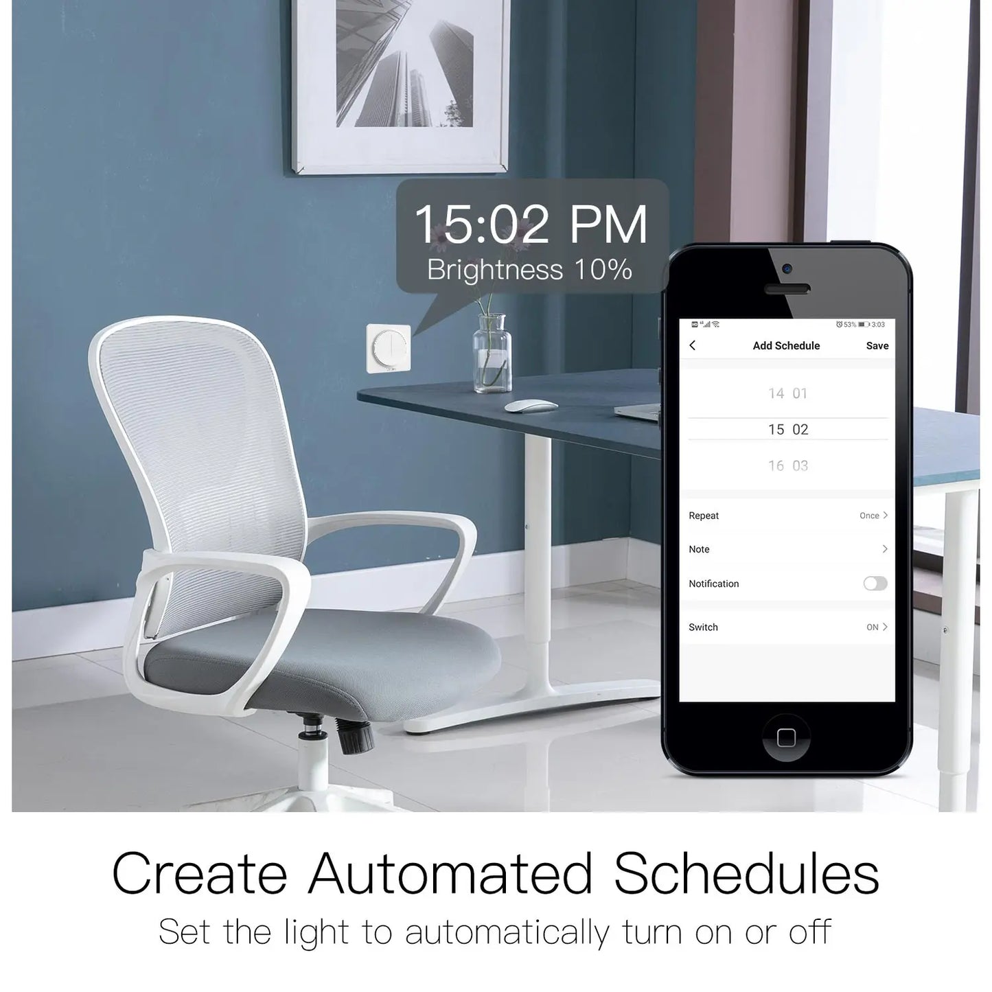 New WiFi Smart Rotary/Touch Light Dimmer Switch Smart Life/Tuya APP Remote Control Works with Alexa Google Voice Assistants EU