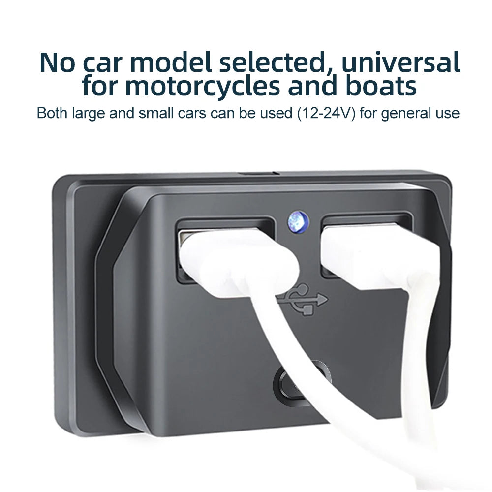 PD Type C QC 3.0 USB Fast Charger Socket with Switch LED Light Power Outlet Quick Charge for 12V 24V Car Motorcycle RV Boat