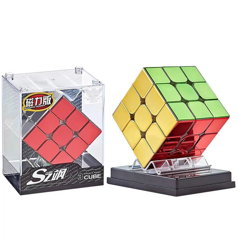 Plating 3x3x3 Magnetic Magic Cube 3x3 Professional Speed Puzzle 3×3 Children's Fidget Toy Cubo Magic Cube Puzzl Magic Cubes