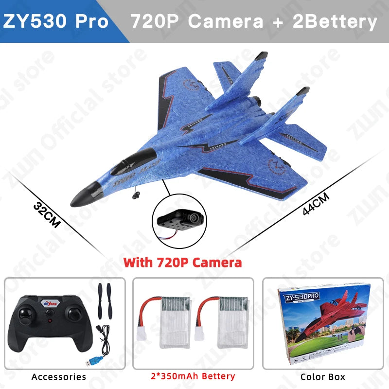 RC Plane SU35 2.4G With LED Lights Aircraft Remote Control Flying Model Glider Airplane SU57 EPP Foam Toys For Children Gifts
