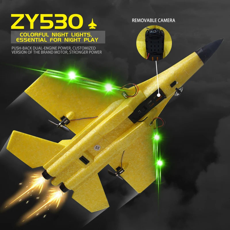 RC Plane SU35 2.4G With LED Lights Aircraft Remote Control Flying Model Glider Airplane SU57 EPP Foam Toys For Children Gifts