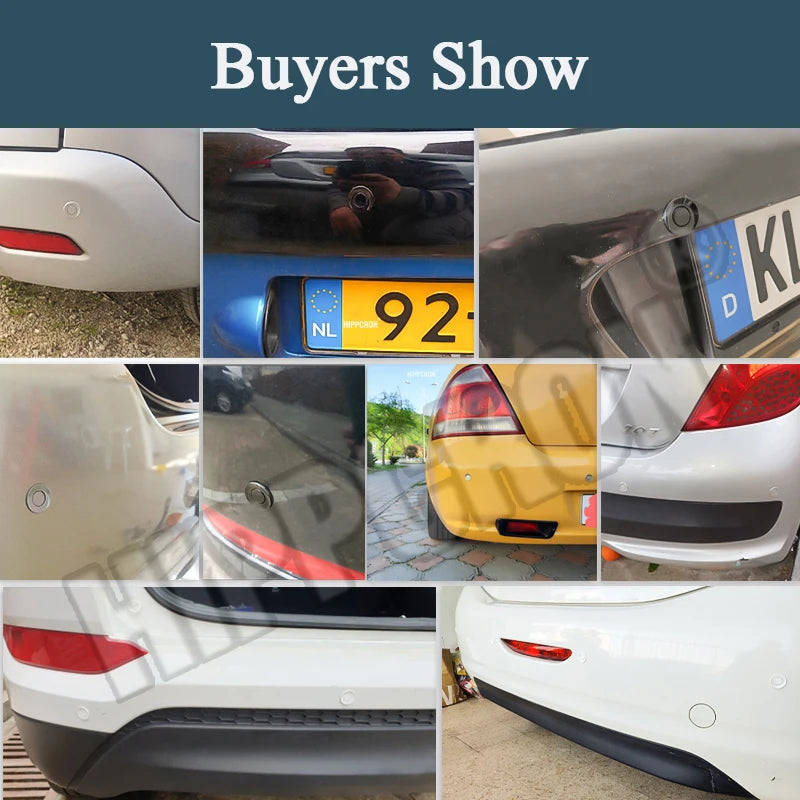 SINOVCLE 4 Sensors Buzzer 22mm Car Parking Sensor Kit Reverse Backup Radar Sound Alert Indicator Probe System 12V Free Shipping