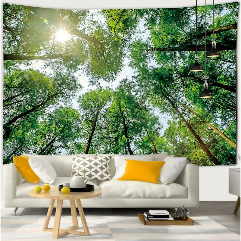 Scene Tree Forest Tapestry Tree Tapices Room Wall Art Home House Bedroom Aesthetic Decor For 2023 Tapiz Y2k Arazzi Hanging