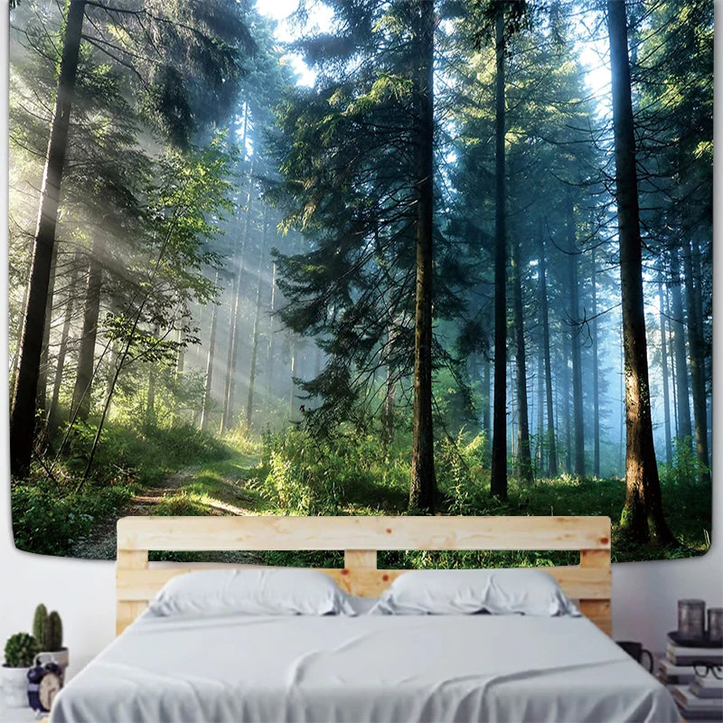 Scene Tree Forest Tapestry Tree Tapices Room Wall Art Home House Bedroom Aesthetic Decor For 2023 Tapiz Y2k Arazzi Hanging