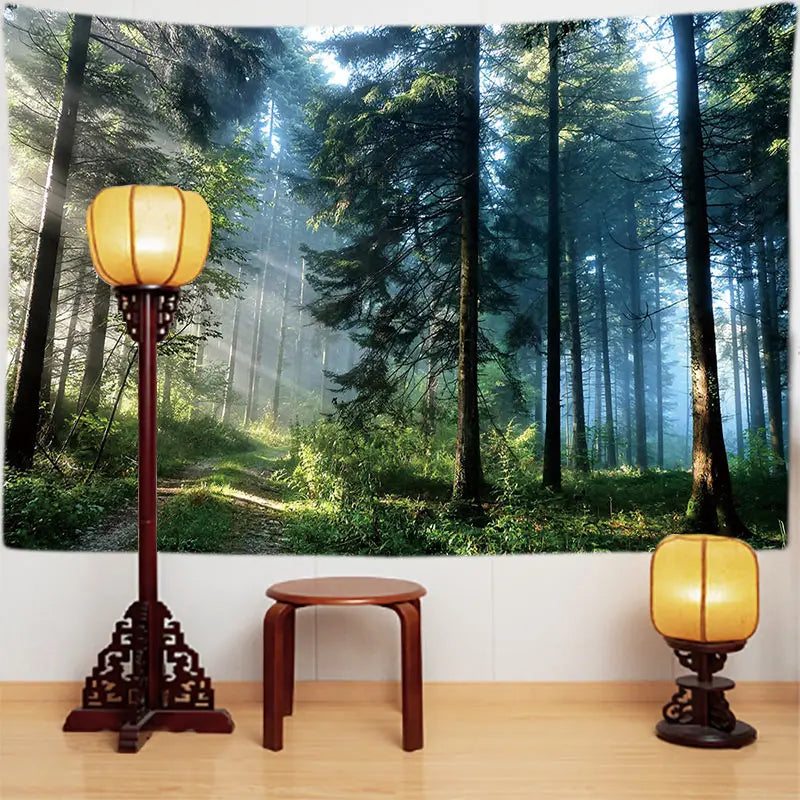 Scene Tree Forest Tapestry Tree Tapices Room Wall Art Home House Bedroom Aesthetic Decor For 2023 Tapiz Y2k Arazzi Hanging