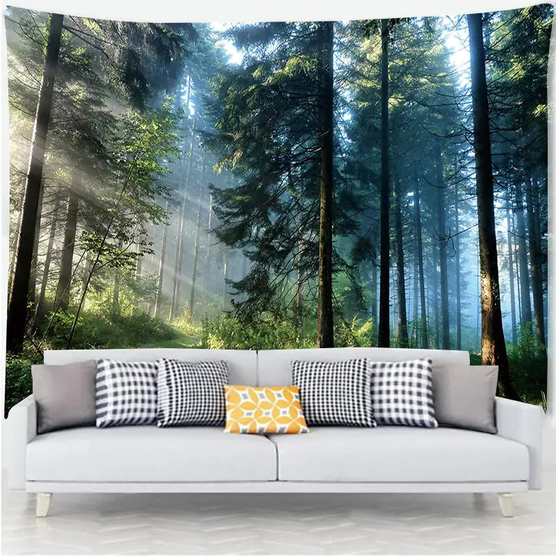 Scene Tree Forest Tapestry Tree Tapices Room Wall Art Home House Bedroom Aesthetic Decor For 2023 Tapiz Y2k Arazzi Hanging