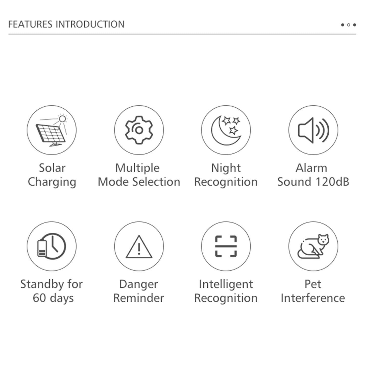 Solar Powered Wireless Independent Infrared Motion Sensor Detector Burglar Alarm Strobe Siren 120dB Alarm Waterproof PIR Sensor