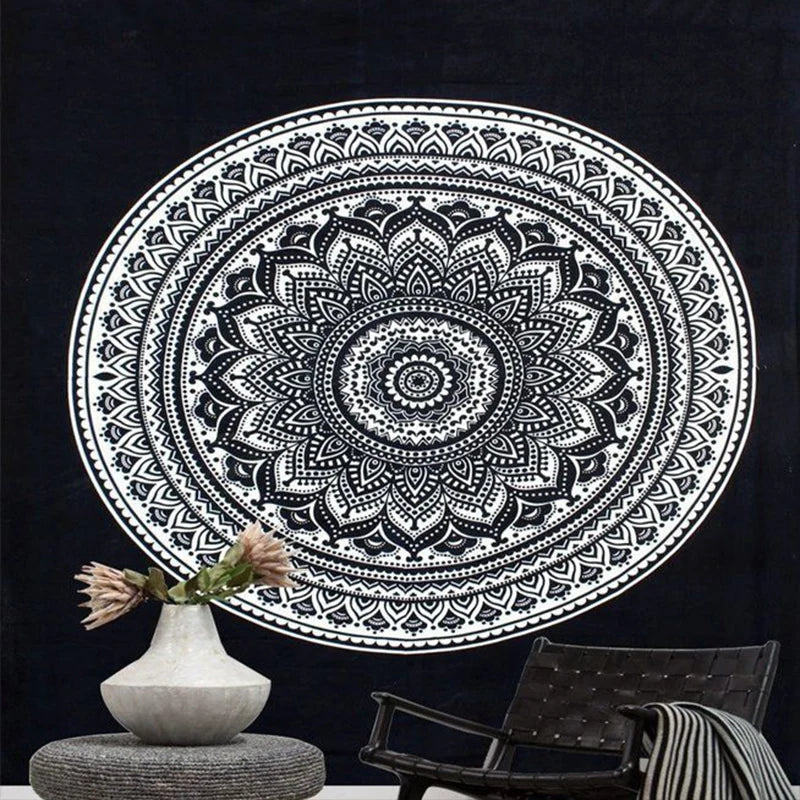 Tapestry Decor Chic Bohemia Wall Mandala Floral Background Livingroom Decoration Hanging Cloth