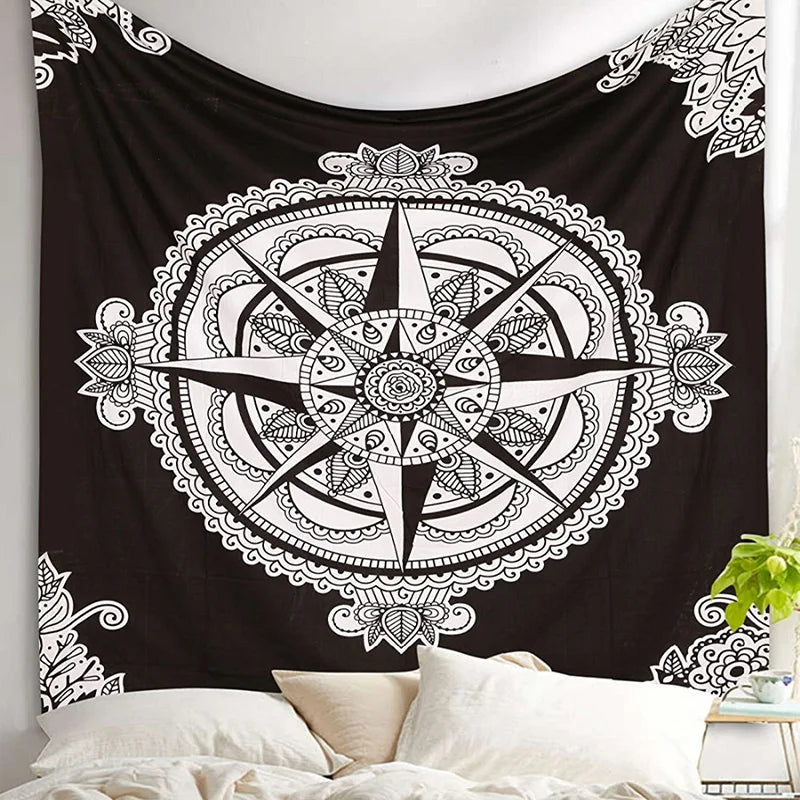Tapestry Decor Chic Bohemia Wall Mandala Floral Background Livingroom Decoration Hanging Cloth