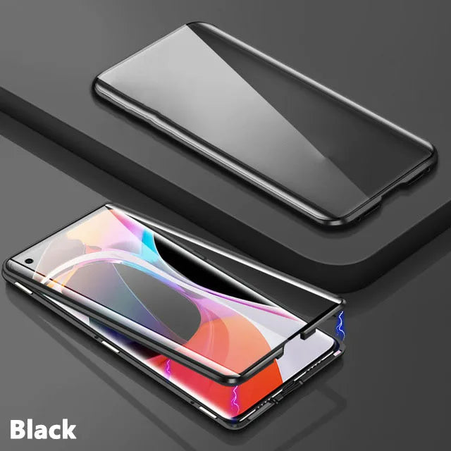 360 ° Full Protected Metal Magnetic Phone Case For Samsung Galaxy S24 Ultra Plus S23FE Double-Sided Glass Bumper Cover