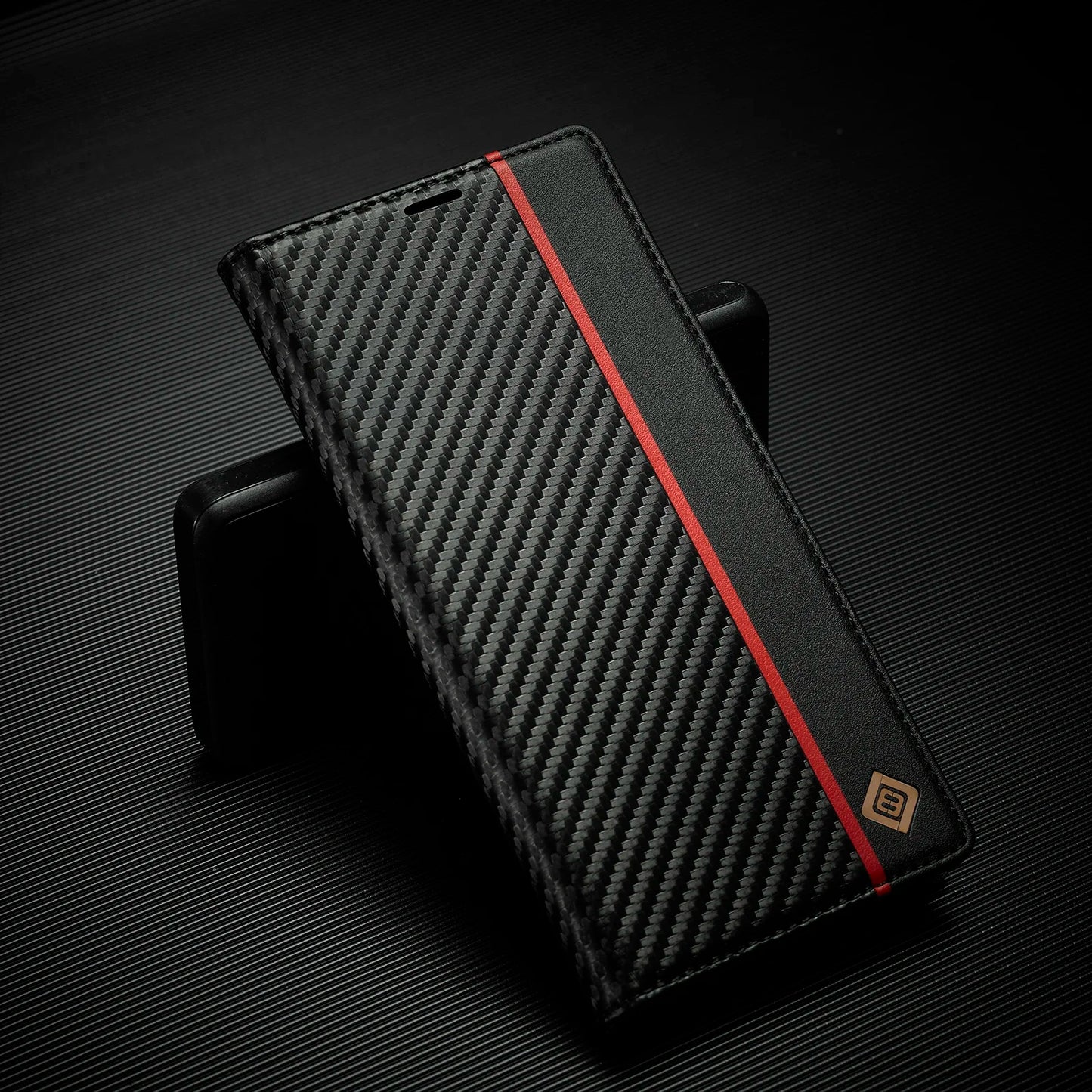 Carbon Fiber Flip Case for Samsung S24 S23 S22 Ultra S20 FE A15 A54 A14 A34 A24 A23 A12 A32 A52 A72 Leather Wallet Phone Cover