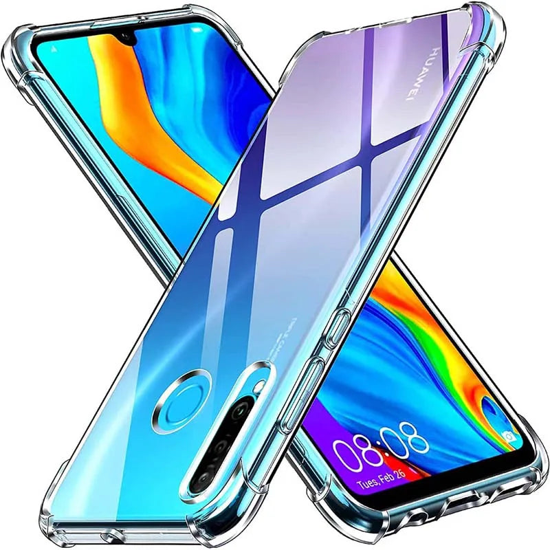 Clear Case For Huawei P30 Lite P20 Plus P30 P40 Lite E P50 P60 Pro Thick Shockproof Silicone Phone Cover Funda