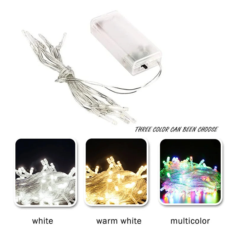 Hot Sale 1.5m/3m/6m/7.5m/10m Christmas Lights Waterproof Battery Led String Lights Christmas Decorations For Home