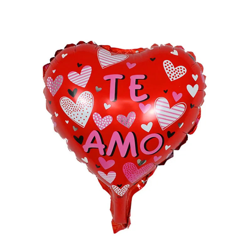 50/100Pcs Te Amo Heart Balloon 10Inch Spanish I Love You Air Globo Wedding Valentine's Day Birthday Party Baby Shower Decoration