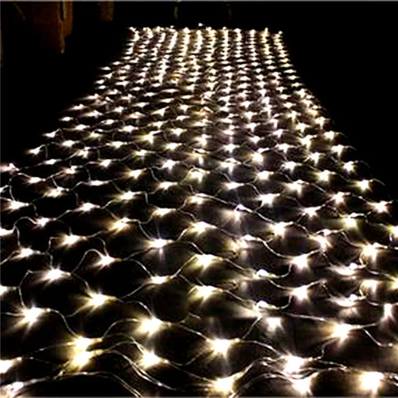 1.5x1.5m 96leds 8 Modes 220V Net LED String Light Festival Christmas Decoration New Year Wedding Ceremony Waterproof