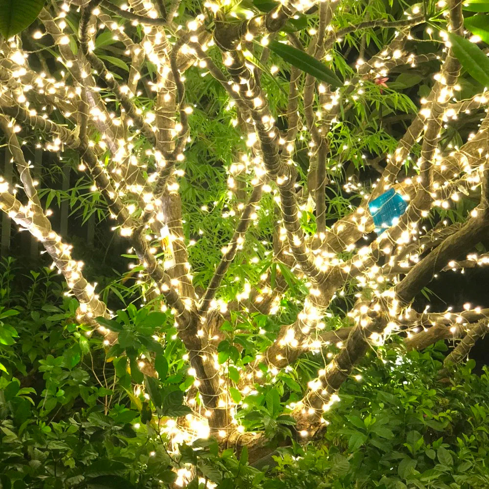 10M100LED String Fairy Light Holiday Patio Christmas Wedding Decoration AC220V 110V Outdoor Light Garland