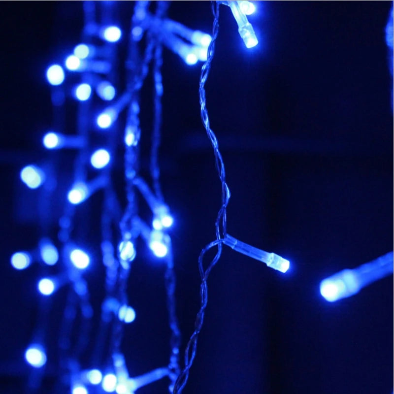 220V/110V Garden Xmas Wedding Party Lights 4.5m Droop 0.4-0.6m curtain icicle led string lights christmas outdoor decoration