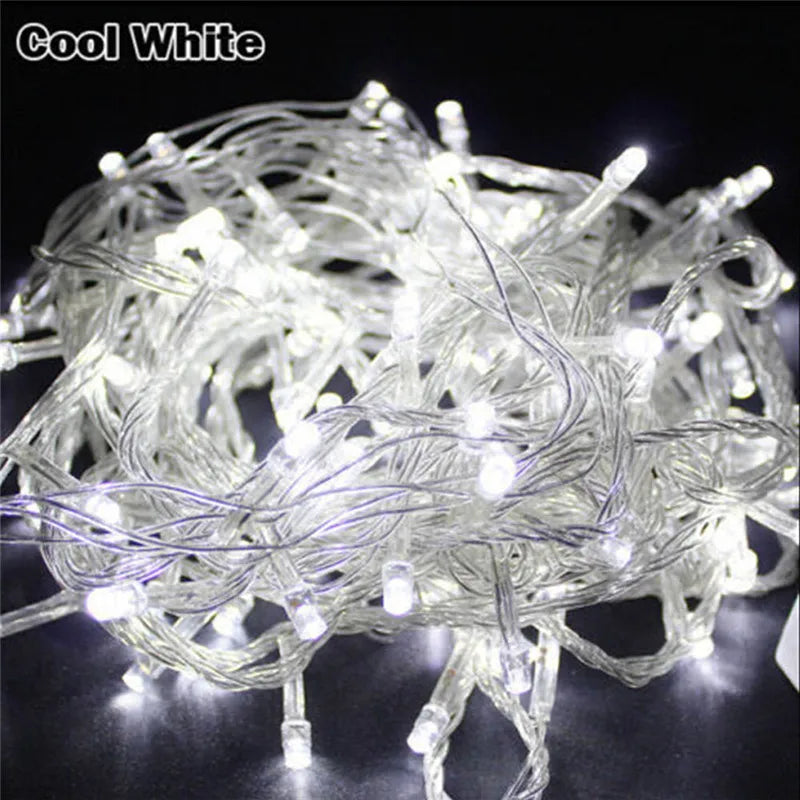 10M100LED String Fairy Light Holiday Patio Christmas Wedding Decoration AC220V 110V Outdoor Light Garland