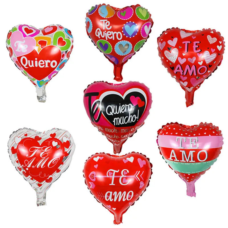 50/100Pcs Te Amo Heart Balloon 10Inch Spanish I Love You Air Globo Wedding Valentine's Day Birthday Party Baby Shower Decoration