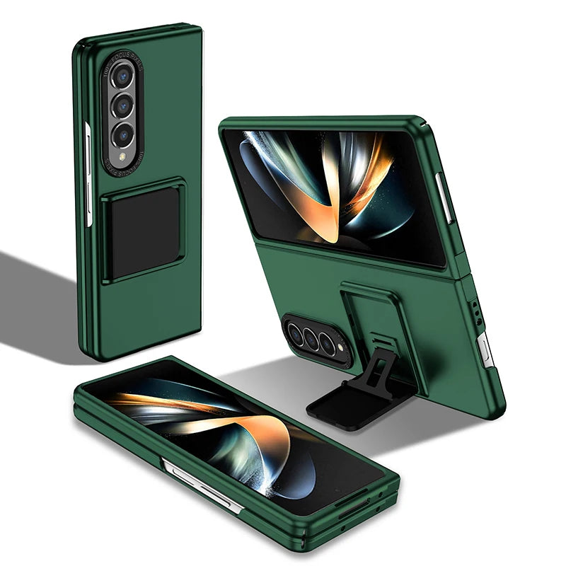 Hidden Kickstand Hybrid Stand Bracket Phone Case for Samsung Galaxy Z Fold 4 3 5G ZFold Fold4 Fold3 Camera Protector Hard Cover